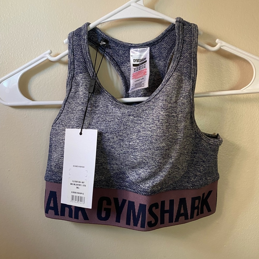 Gymshark XS Flex Sports Bra (Marl/Mallow Purple)